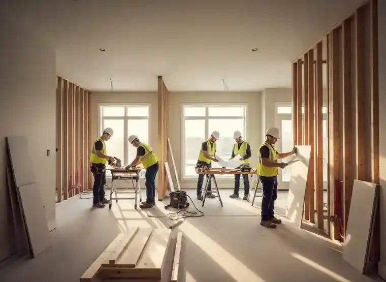 HMJ Contracting renovation crew working inside an Ottawa home